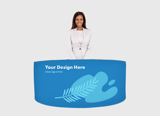 San Diego EZ Fabric Counter Display, Curved Triple - Urban Sign and Print