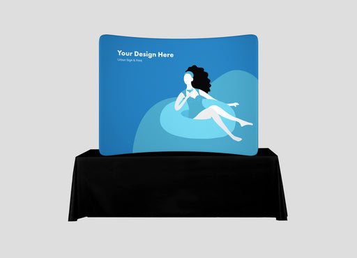 San Diego EZ Tube Curved Tabletop Display - Urban Sign and Print