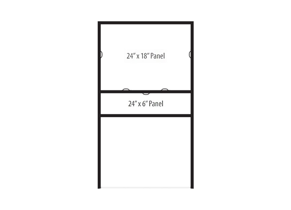 H-Frame Yard Signs, Single Rider