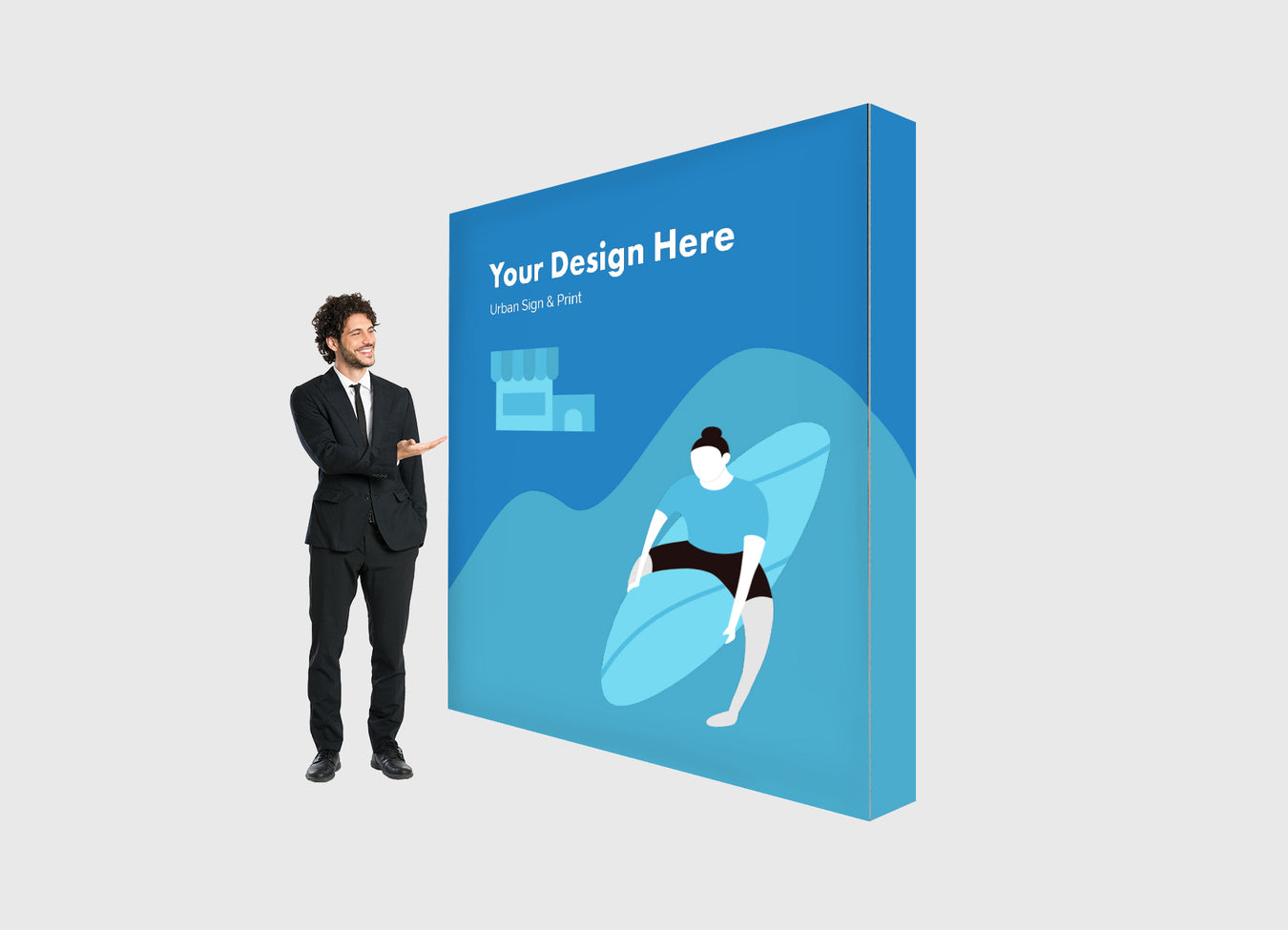 San Diego 10ft x 10ft Lumiere Light Wall® - Urban Sign and Print